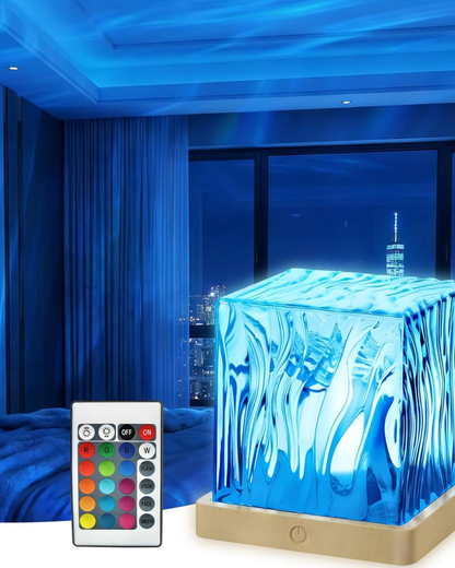 Lámpara de aurora boreal con efecto estrellado