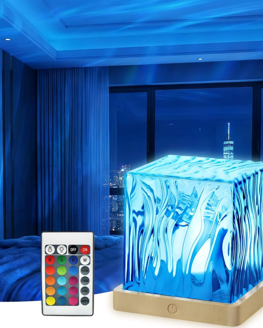 Lámpara de aurora boreal con efecto estrellado